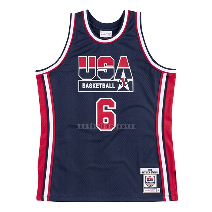 Camiseta USA 1992 Patrick Ewing NO 6 Negro